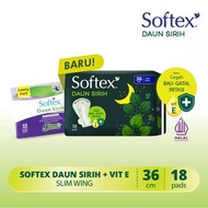 Softex Women's Sanitary Napkins with Betel Leaf + Vitamin E 36cm Wing Contents 18