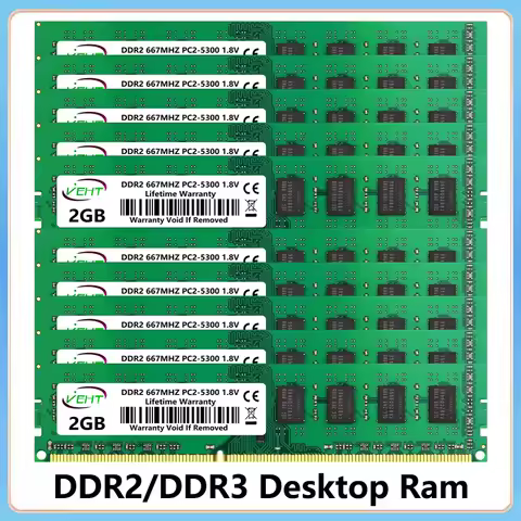 10Pcs DDR2 DDR3 2GB 4GB 8GB Memoria Ram PC2 667 800Mhz 5300 6400 1.8V PC3 1066 1333 1600Mhz 1.5V 240