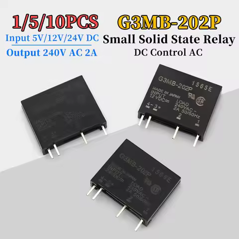 1/5/10Pcs Relay Module G3MB-202P G3MB 202P DC-AC SSR Input 5V/12V/24V DC Output 240V AC 2A Solid Sta