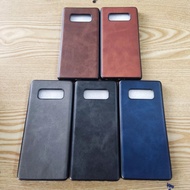 Flexible Samsung Note 8 Case With Black Border Leather Back