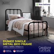 SINGLE BED FRAME / SOLID DURABLE STURDY METAL BED / HEAVY DUTY / BEDROOM FURNITURE Flexidesignx DUMEE