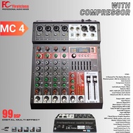 Professional Audio Mixer Firstclass 4 Channel With Compressor MC 4 | Mixer 4 Channel Dengan Compress