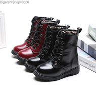 รองเท้า Sepatu Boot Pendek สำหรับเด็ก,รองเท้าบูทมาร์ตินรองเท้าบู้ตหนังฉบับภาษาเกาหลีเด็กชายรองเท้าประสิทธิภาพรองเท้าบูตเดี่ยวนักเรียนรองเท้าฝึกทหาร CigerentShop40op6