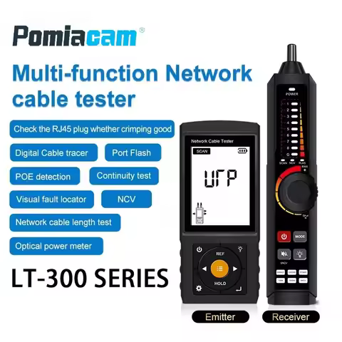 LT-300S Network Cable Tester LAN RVV Telephone Wire Tracker Tracer for UTP RJ45 RJ11 BNC Detector Re