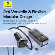 Baseus Backseat USB Type-C Car Charger 3USB + 3Type C