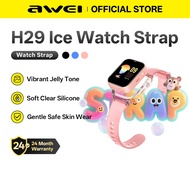 AWEI H29 Kids Smart Watch Soft Silicone Transparent Strap