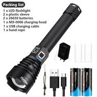 Alonefire H34 Super Powerful XHP90 LED Flashlight Waterproof Ultra Bright USB Zoom Tactical Torch