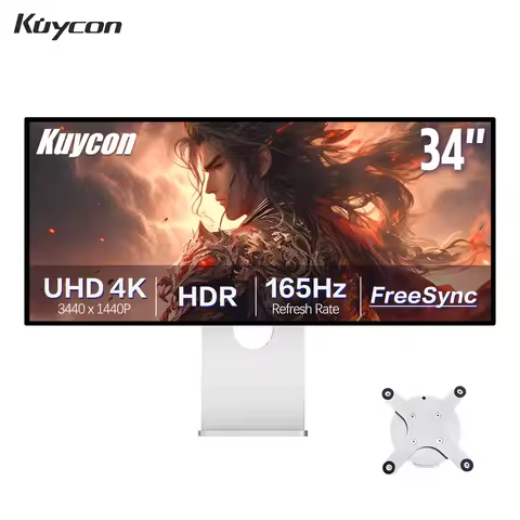 Original Kuycon Q34W Gaming Compective Monitor 34 Inch UHD 4K Aluminium Alloy Mirror Computer Displa