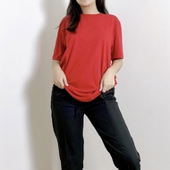 MERAH T-SHIRT UNISEX PREMIUM RedPOLOS / Basic T-Shirt Red T-Shirt Plain Short Sleeve Red T-Shirt Red