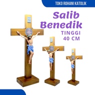 40 CM BENTEKTUS SITTING CROSS (ARDI) / CATHOLIC TABLE CROSS / LARGE BENEDICT CROSS / BENEDICT CROSS