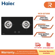 HAIER 75cm 2 Burner Built-in Gas Hob (10.0kW) | HCX-Q72GB (Gas Stove Dapur)