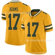 ❈℡ NFL Football Jersey Packers 17 Yellow Packers Davante Adams Jersey