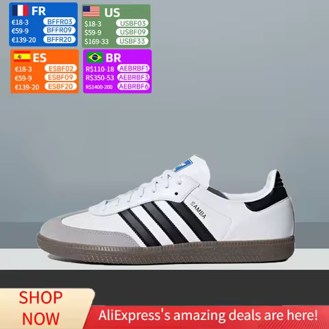 Adidas Samba OG Low-Top Unisex Board Shoes - Iconic Classic Comfort Durable Versatile Casual Wear B7