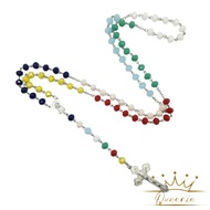 Rosary 77x Our Father Czech 8mm | Catholic Prayer Necklace | Colorful Czech Rosary