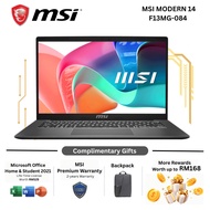 MSI Modern 14 F13MG-084 14" FHD Laptop Platinum Gray i3-1315U, 8GB, 512GB SSD, Intel, W11, H&S