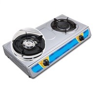 3.6kW Stainless Steel Double Gas Stove Infrared Burner Kitchen Tabletop Outdoor Camping Cooker Stove