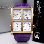 Jam Tangan Wanita Alexandre christie 2409 Original Tali Kulit