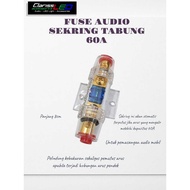 FUSE HOLDER SINGLE FUSE AUDIO TUBE 60A