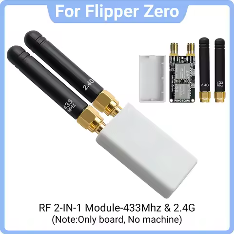 PINGEQUA RF Lab App-Ready, Flipper Zero NRF24 + CC1101 RF Devboard, 2.4GHz & 433MHz Sniffer, Auto-Sw