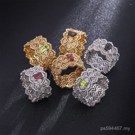 One Piece Shipping New Cross-Border Sterling Silver Lace Hot Sale Natural Fashion Live Gem Ring Retr