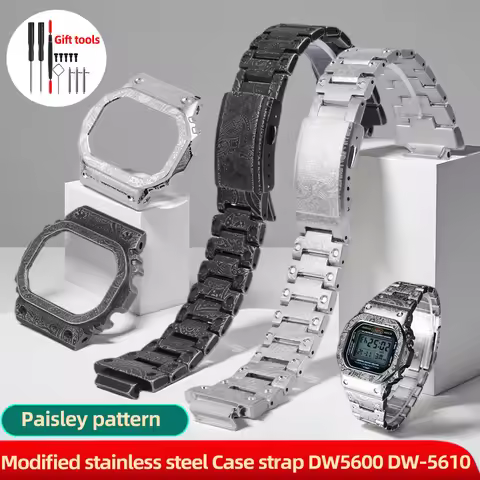 For Casio G-Shock DW5600 GW-M5610 GW-B5600 Bezel Frame mod kit 5600 5610 Modified Paisley pattern st