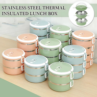 Student Thermal Lunch Box Stainless Steel Hot Food Bento Boxes with Insulated Bag Multi-layer Stacka