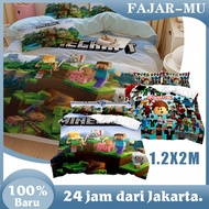 KATUN 1.2X2M 2Pcs/Set Blanket/ Minecraft Cotton Pillowcase Minecraft Picture Children's Blanket/