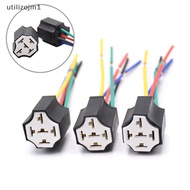 utilizojm1 Ceramic Car relay holder,5 pins Auto relay socket 5 pin relay connector plug Ceramic Relay Holder Seat High Relay With Pins new