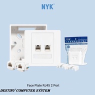 Faceplate RJ45 2port NYK Faceplate RJ45 2port NYK