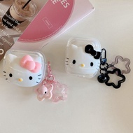 ins For Sony linkbuds S WF LS900N / WF-1000XM5 / WF-1000XM3 / WF-1000XM4 Case Fashion Cartoon Cute Cat Cover  Transparent Earphone Silicone Protect Case  with KeyChain