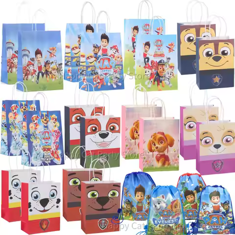 PAW Patrol Paper Gift Bags Birthday Decor dog skye candy Bag Patrol paw Biscuit Package PAW Patrol F