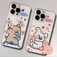 Cute Couple Chat Line Dog Ultra Thin Phone Case For Redmi Turbo 5 Max 4 3 Y3 Y2 Y1 A7 A5 A4 5G A3X A