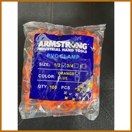 ◷ ∥ ┻ Pvc clamp 1/2"  (Per Pack 100pcs)Orange