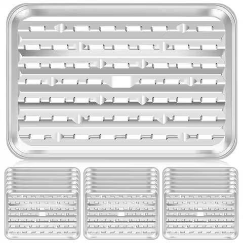 20Pcs Aluminum Foil Trays Rectangular Aluminum Foil Food Pan Heat Resistant Versatile Aluminum Foil 