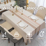 LUNAVA  Alas Meja Table Cloth Water Proof 4/6/8 Seater Lapik Meja Tahan Minyak Rumah Table Cloth