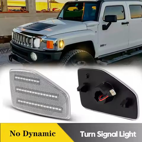 2Pcs For Hummer H3 2006-2010 LED Fender Bumper Side Marker Light Turn Singal Lamps For Hummer H3T 20