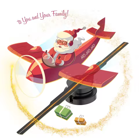 45cm Hologram Projector Shop Advertising Displayer Remote Control 3D Hologram Fan