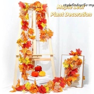 STYLEFIND Red Autumn Maple Leaves, Creative 1.7m Artificial Maple Garland, Hanging Vine Realistic Co