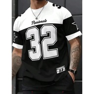 new men's NO.32 printed American T-shirt men's short sleeved O-neck sports T-shirt retro basketball 