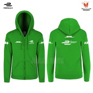 Hoodie Zipper Sweater Jaket Balap Formula E ABB FIA DHL