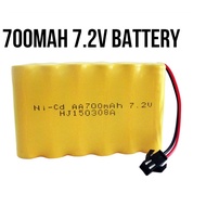 Ni-cd 7.2v AAx6 700mAh Battery Rechargeable with wire plug sm-2pin for RC Toys