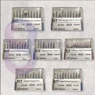 Dental Diamond Bur Highspeed Set Kit Dental Preparation Finishing Kit