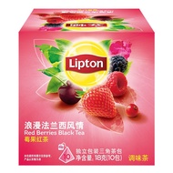 立顿Lipton 花果茶 0糖0脂肪 莓果红茶水果茶 独立三角包袋泡茶包 10包18g