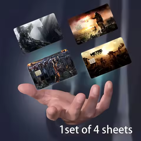 Gaming Metro 2033Anime Front Cover Film Sticker Skin For Credit Debit Card Small Large Chip