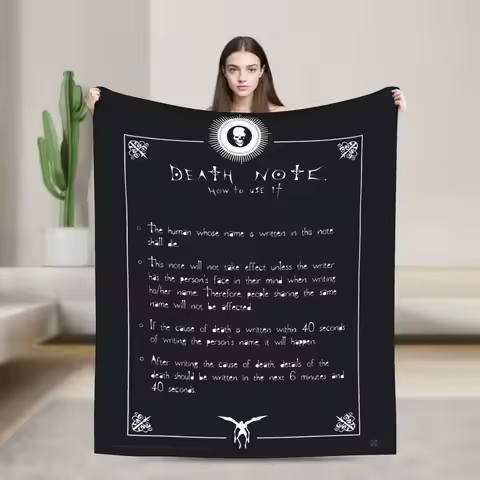 Rules Blanket Quality Warm Soft Death-Notes Throw Blanket Winter Boy Girl Couch Chair Sofa Bed Novel