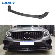 Carbon Fiber Front Lip Spoiler for Benz GLC Class W253 GLC63 2014-2018 FRP Head Bumper Extension Chi