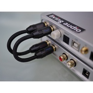 TOPPING TCR2-10 ( 10cm ) Short RCA Interconnect 6N Single Crystal Copper Gold-Plated Audio Cable TCR