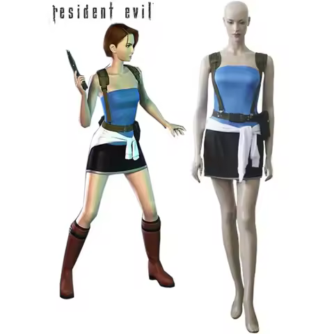 Jill Valentine Costume Custom Made Full Set for Girls Halloween Party Cosplay jk;6