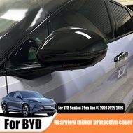 BYD Sealion 7 Sea Lion 07 EV 2024 2025 Side Rearview Mirror Cover ABS Carbon Fiber Chrome Trim Exter