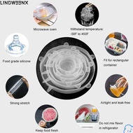 LINDW99NX 6PCS Silicone Lids, Reusable Non-slip Fresh-keeping Cover, Stretch Kitchen Gadgets Bowl Ca